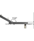 Zero Drama Six By Six Inch Waterproof Drywall Access Panel With Slick Push To Open Flush Mount shown at 153° angle for easy access.