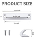 Heavy Duty Aluminum Window Pulls And Sash Lifts 3 Inch Center Hole Mounted Cabinet Handles With 76mm Spacing Includes Mounting Hardware Durable Electroplated Finish For Everyday Use And Long Lasting Durability, 90x20mm size shown