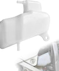 DRZ 400 Coolant Overflow Tank For DRZ400S SM E 2000 To 2024 Lightweight Radiator Reservoir shown in white plastic