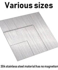 304 Stainless Steel Sheet 28 Gauge 0.02 Inch Thick By 4 Inch Wide 4 Inch Long Brushed Finish Metal Strip Plate Various Sizes