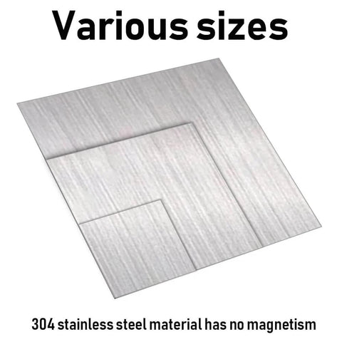 304 Stainless Steel Sheet 28 Gauge 0.02 Inch Thick By 4 Inch Wide 4 Inch Long Brushed Finish Metal Strip Plate Various Sizes