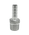 Heavy Duty Stainless Steel NPT Male Hose Barb Pipe Fitting Connector Kit, 1 Eighth To 2 Inch NPT Sizes, 304 Stainless, Straight Male Adapter For Water Fuel And Air Lines, 20-52mm Hose Barb Compatibility
