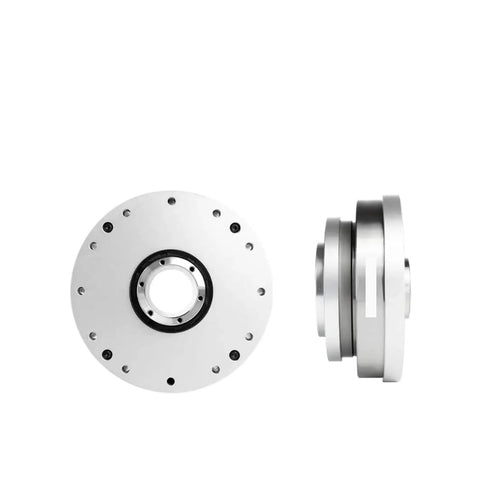 Front and side view of High Precision Strain Wave Gear Reducer For Automation Robots And Stepper Motors, HS-25-II SHF-25-II compatible.