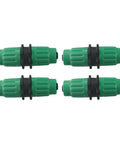 Kick Butt Garden Hose Repair Kit Fixes Leaks And Bursts Instantly For Expandable Hoses Up To 100ft Dual Channel Fittings Green Connectors, 4-piece plastic hose couplers
