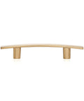 Front view of a 5 Pack Champagne Bronze Curved Cabinet Handle for Kitchen Cabinets and Drawer Fronts, 5-3/16 inch length with 3 inch center arch.