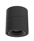 Dimmable LED Ceiling Spotlight With 360 Degree Swivel And Surface Mount, 10W COB Downlight, Stepless Warm To Cool White, Indoor Black Finish