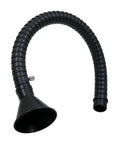 Shop Grade Industrial Welding Fume Extraction Arm With Flexible Exhaust Tubing And Matte Black Round Capture Hood for smoke extraction