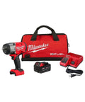 Half Inch High Torque Cordless Impact Wrench Kit With Friction Ring Brushless Workhorse Professional Grade 18 Volt Battery and Carry Bag