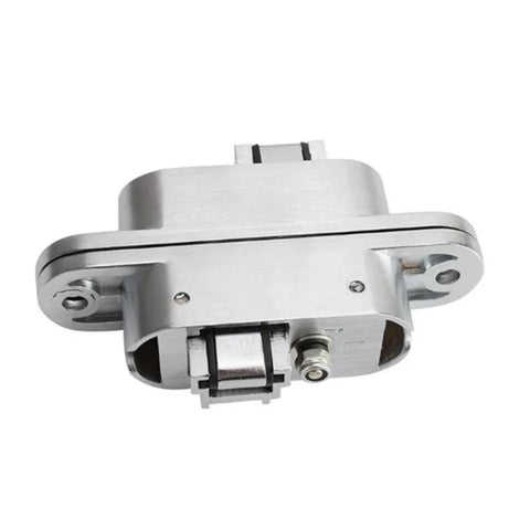 Close-up of a Two Pack 180 Degree Concealed Cross Door Hinges Zinc Alloy Invisible Hinge Set For Gate Door Cabinet Furniture Hardware Left 95x23