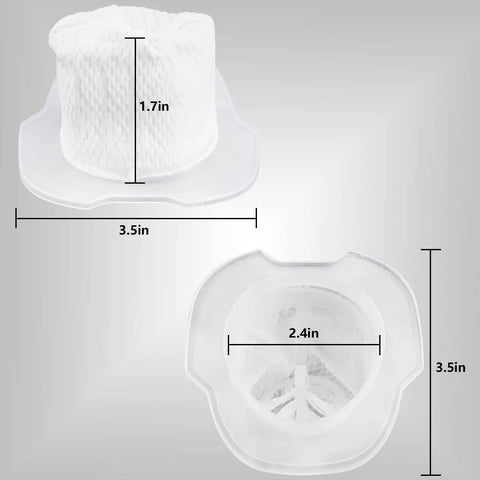 Replacement Vacuum Filter For Sweep Vac Floor Cleaner Model 370000617 Replaces Part 99196 Pack Of 12 with dimensions label