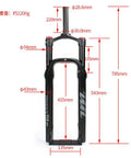 Beefy Fat Bike Air Fork 26 Inch With One And One Eighth Inch Steering Tube 135mm Spread 120mm Travel D34mm Inner Tube