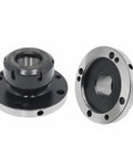Solid Carbon Steel Collet Chuck Set Includes ER16 ER20 ER25 And ER32 Sizes With Durable Fixing Handle for CNC milling, two angles.