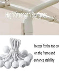 12x20 Carport Replacement Canopy Cover with Edge White, ball bungees included, showing high-strength bungee and frame stability