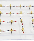 Hands On Magnetic Field Demonstration Plate Kit For Physics Class Transparent Cuboid with 24 steel needles on display
