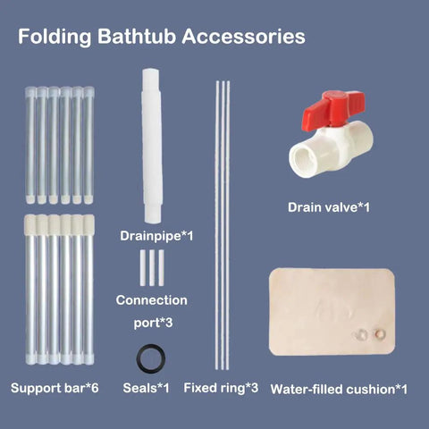 Accessories for Portable Bathtub For Adults Foldable PVC Spa Soaking Tub For Shower Stall Non Inflatable Hot Ice Bath