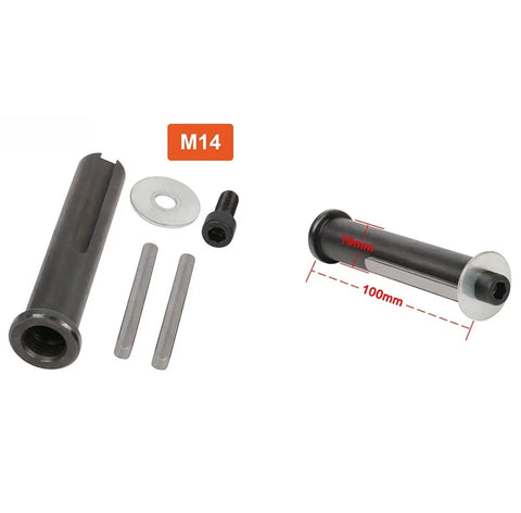 Hot Deal 120mm Nylon Polishing Drum Wheel With M15.875 Adapter For Stainless Steel Burnishing Brush And Rapid Scratch Removal Plus Solder Clean Up parts including M14 adapter and 100mm rod.