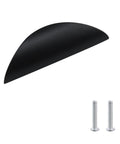 10 Pack Crescent Drawer Pulls Black Zinc Alloy Nordic Style Cabinet Wardrobe Handles With One And One Quarter Inch Hole Centers 32 Mm