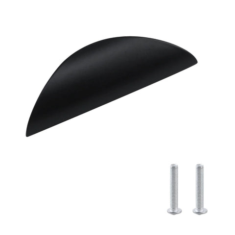 10 Pack Crescent Drawer Pulls Black Zinc Alloy Nordic Style Cabinet Wardrobe Handles With One And One Quarter Inch Hole Centers 32 Mm