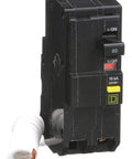 QO260GFI 2 Pole 120 To 240 Volt 60 Amp Ground Fault Circuit Breaker GFCI UL listed, black, for residential and commercial panels