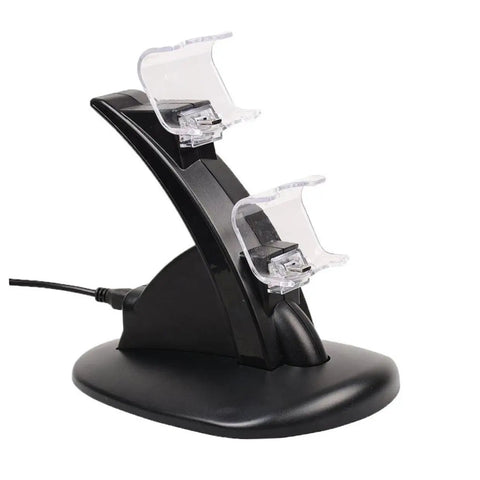 Dual USB Controller Charger Dock Station With LED Indicator For Quick Charging Black Charging Stand For Game Controllers