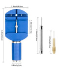 Pro Grade Watch Band Link Removal Tool Kit With 12 Replacement Pins And 3 Pin Punches And 1 Head Hammer For Easy Watch Bracelet Adjustment.