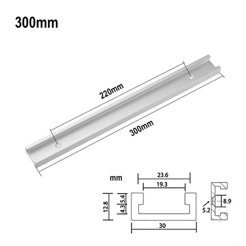 300mm Heavy Duty Aluminum Alloy T Track And Miter Bar Slider For Table Saw Jigs 6061 T6 Slot Miter Track With Precision Guide