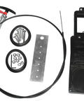72-Inch Flexible Cable Kit With One And A Half Inch Valve, Black Finish, Stainless Steel Inner Wire, folding handle, universal fit