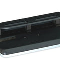 Heavy Duty Two To Seven Hole Punch With Semi Adjustable Heads Easy Touch Soft Grip Handle Twenty Four Sheet Capacity Durable Metal Construction Office Workhorse Punch For High Volume Black