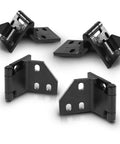 Heavy Duty Front Door Hinge Set In Matte Black Paint Fits Chevy And Gmc Pickup Suburban K5 Blazer Jimmy 1967 To 72 showcasing steel construction with direct bolt design.