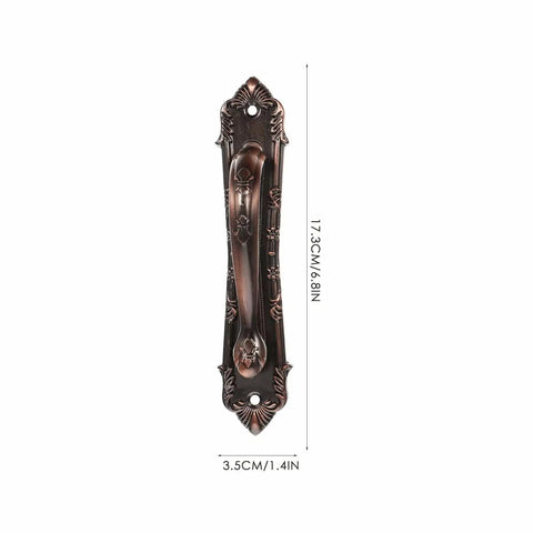 Old School Red Copper Door Handles Set For Wooden Doors And Cabinets, Thickened 138mm Pull Bars, Vintage Style Drawer Hardware