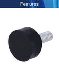 4 Pack M6 Rubber Vibration Isolators 18x8mm With Studs Anti Vibration Mounts For Mini Split Heat Pumps Diesel Engines Generators Harvester And Other Heavy Duty Machinery To Cut Noise Vibration And Wear, black rubber isolator with metal stud