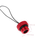 Red Scuba Tank Valve Cap Protector Keeps Dust and Debris Out Red Color Pro Grade Plug with size 3.2x3.2x2.5 cm shown