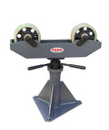 Heavy Duty Pipe Support Roller Stand Making Round Pipe Welding And Fabrication No Sweat With Adjustable Height Handling Up To 992 Pounds, featuring poly rollers.