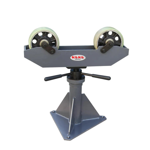 Heavy Duty Pipe Support Roller Stand Making Round Pipe Welding And Fabrication No Sweat With Adjustable Height Handling Up To 992 Pounds, featuring poly rollers.