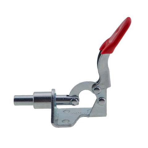 Two Piece Push Pull Workholding Elbow Clamp 301A 100 Lb Holding Capacity Horizontal Toggle Clamp Quick Release Joint That Grabs Tight For Secure Fastening Heavy Duty Construction Ideal For Milling And Fabrication Projects, red handle
