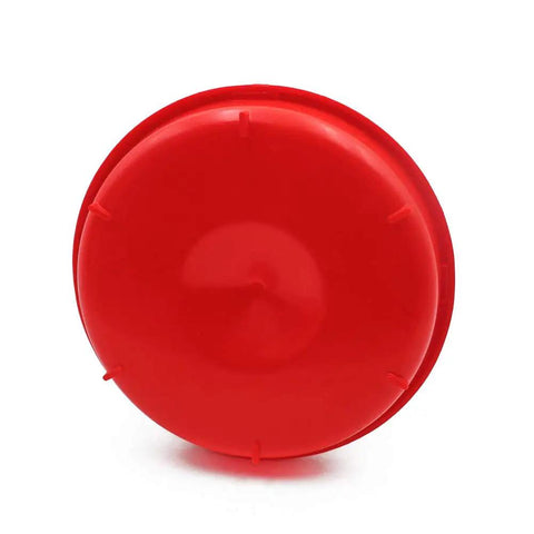 Red plastic base for Heavy Duty Automatic Poultry Feeder With Waste Free Base And Clear Sight Jar.