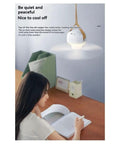 kousoer Ceiling Fans Quiet Remote USB 7200mAh hanging in a study setting, illuminating the workspace while a woman writes.