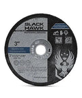 Cut-off wheel by Black Hawk, 3-inch metal and stainless steel for die grinders