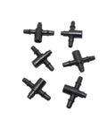 Barbed Hose Splitter Tee Connectors 3/5mm Kit 2000 Pieces For Garden Irrigation Sprinkler System Watering Accessories And Balcony Planting Plug And Play Diy Friendly Setup, black plastic tees