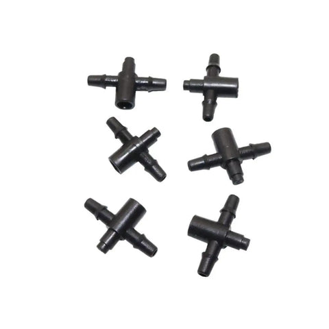 Barbed Hose Splitter Tee Connectors 3/5mm Kit 2000 Pieces For Garden Irrigation Sprinkler System Watering Accessories And Balcony Planting Plug And Play Diy Friendly Setup, black plastic tees