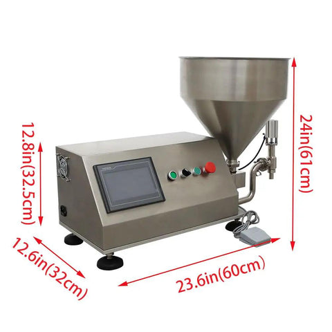 Kickass Gear Pump Paste Filling Machine With 5 To 10000 Ml Range And Quick Touchscreen Dial for sauces and cosmetics, featuring stainless steel design.
