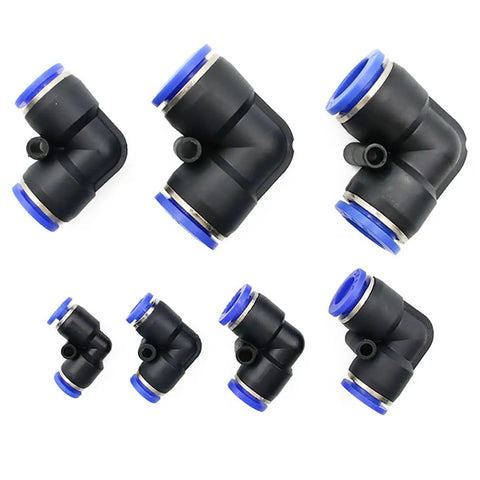 Elbow Push To Connect Fitting One Quarter Inch Pneumatic Air Line 90 Degree Quick Push Lock Adapter Pack Of 10
