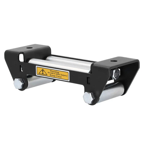 Heavy Duty Winch Roller Fairlead For ATV UTV And Truck Mount Built Tough Metal Cable Guide Roller Reduces Friction For Smoother Winding Extends Winch Line Life And Recovery Performance, black metal 6.5 in roller fairlead