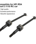 Front And Rear Beefed Up Metal Drive Shafts Upgrade For HPI RS4 Sport 3 1 To 10 RC Car showing shafts on white background