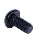Six Piece Grade Five Titanium Disc Brake Rotor Bolts M5x10mm Torx T25 Head side view of a black bolt suitable for cycling hardware.