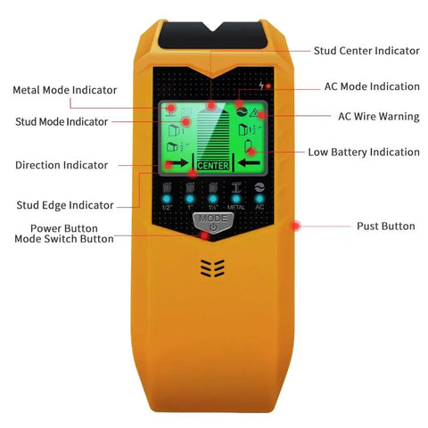 Heavy Duty Stud Finder Wall Scanner With Live Wire Detection And Iron Locator Built Like A Tank For Top Tier Accuracy And Easy Handling During Any Weekend Project