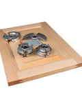 Four Piece Cabinet Door Shape Up Shaper Cutter Set Standard For CNC Woodworking displayed on a wooden surface