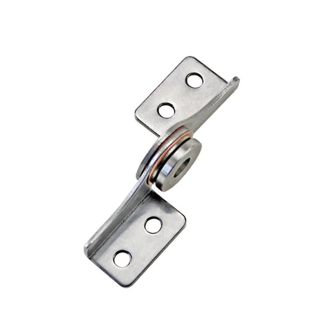 Through-hole damping torque hinge, 304 stainless steel with damper, side view