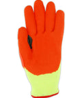 Hi-Vis yellow and orange Arctic T Rex ANSI A5 Cut Resistant Thermal Waterproof Work Glove Size 9 with Insulcore Lining palm view