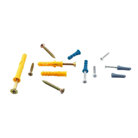 Drywall Anchor And Screw Assortment Kit With Organizer Box 300 Piece Set Self Drilling No Prep Install Premium Yellow Zinc Plated Carbon Steel Rust Resistant Fasteners For Wall Mounts DIY Friendly, mixed anchors and screws